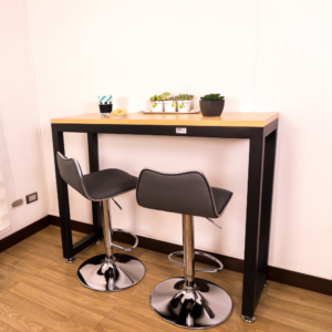 Barra Portátil Formica y Metal Negro