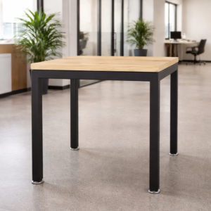 Mesa de comedor Minimal 80*80cm Pino estructura negra