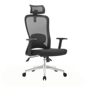 Silla Presidente Gaia con cabecero (Marco negro)